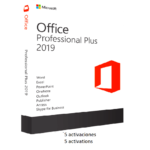 Microsoft Office pro plus 2019 5 activaciones online  Licencia RETAIL