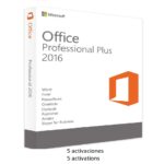 Microsoft Office pro plus 2016 5 activaciones online Licencia RETAIL