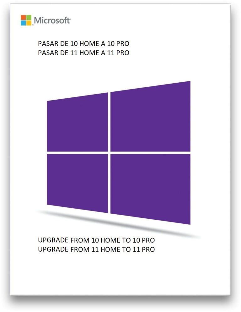Actualizar Desde Windows Home A Pro Clave Retail Envió Instantáneo 1pc Microespana 5805