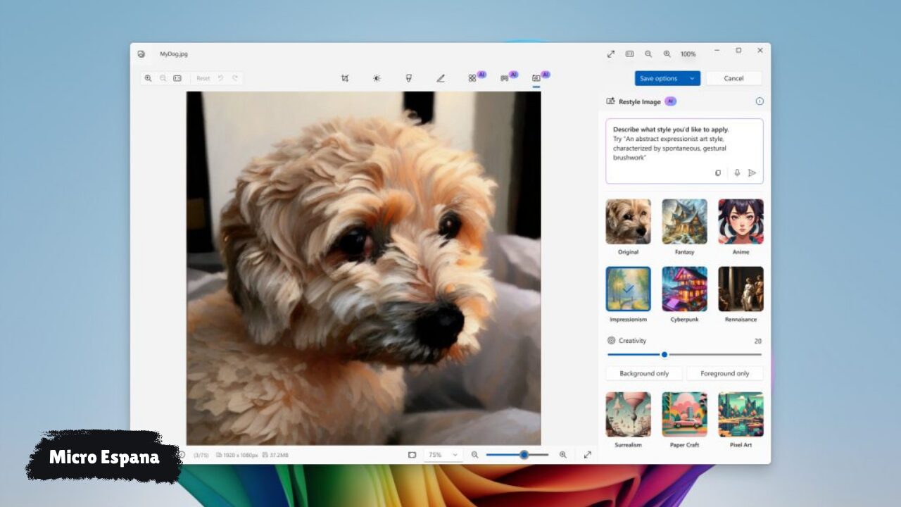 Creador de imágenes y rediseñar fotos en Copilot