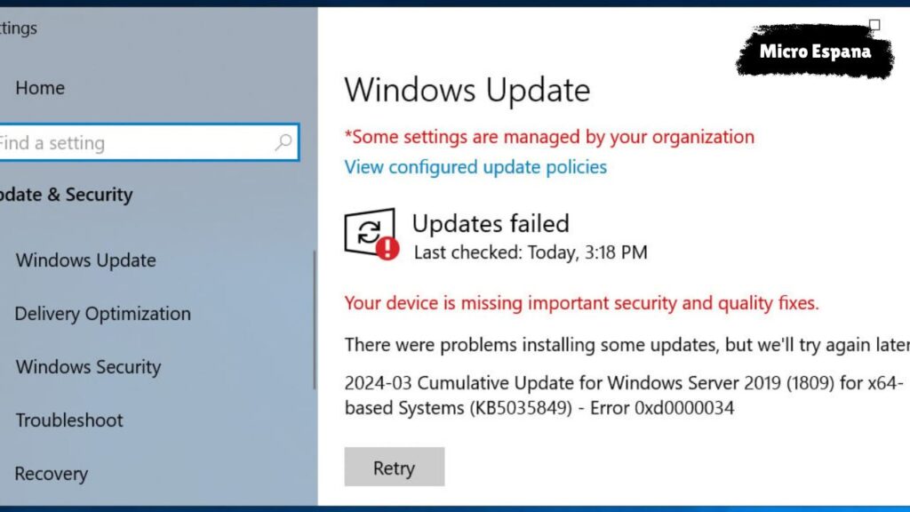 Solución de errores de Windows Update