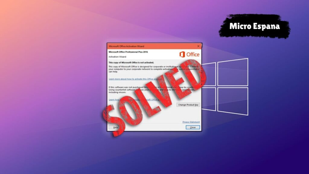 Cómo solucionar el error de activación de Office